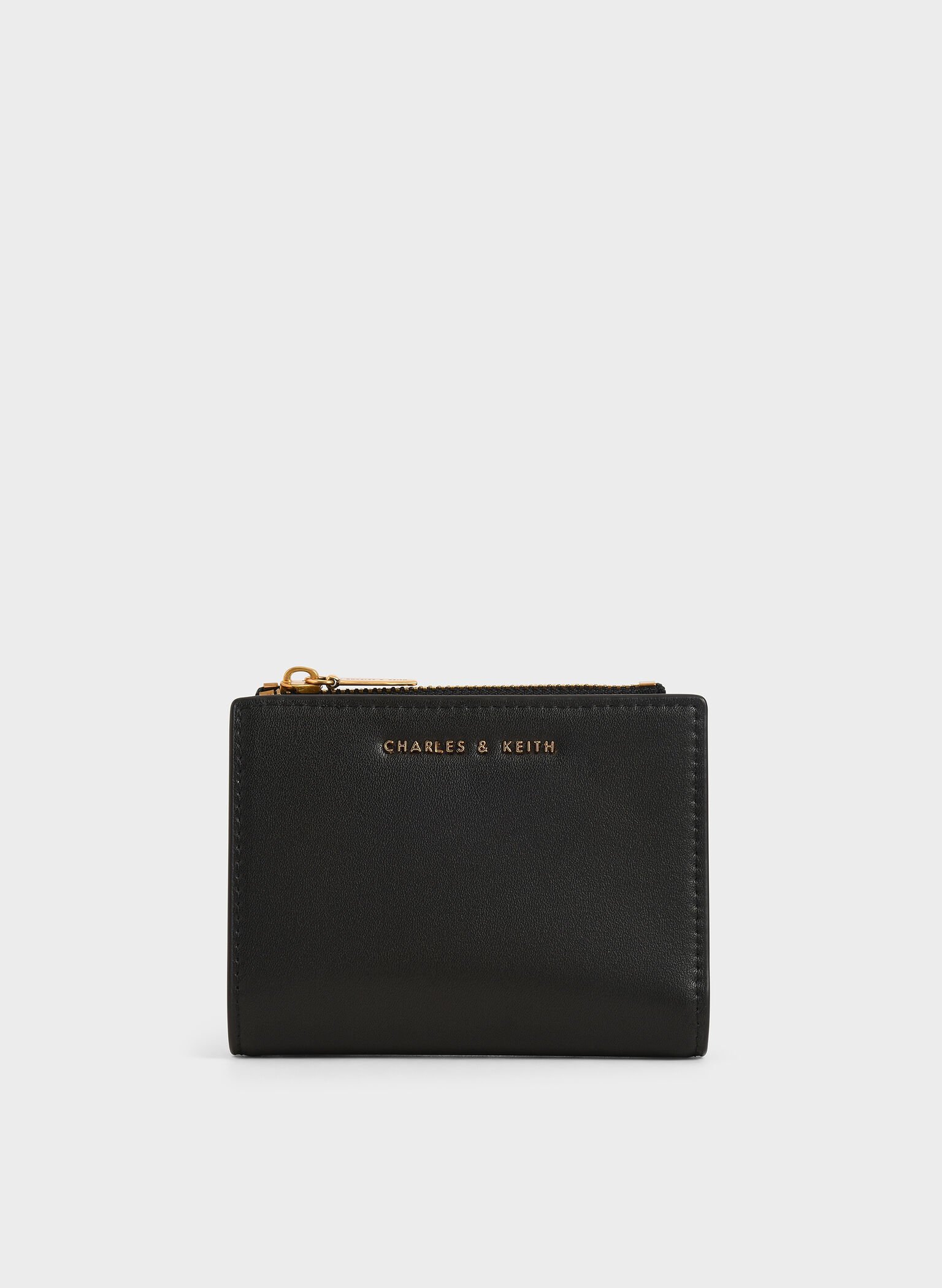 Harmonee Top Zip Small Wallet, Black, hi-res