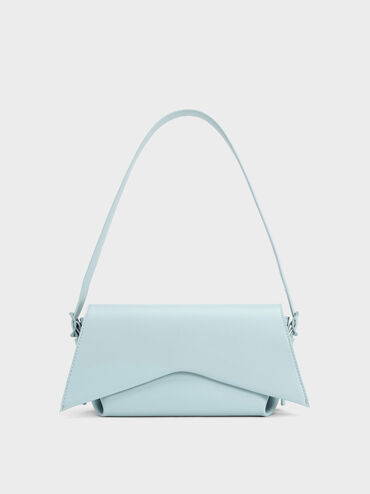 Boaz Geometric Front Flap Bag, Blue, hi-res