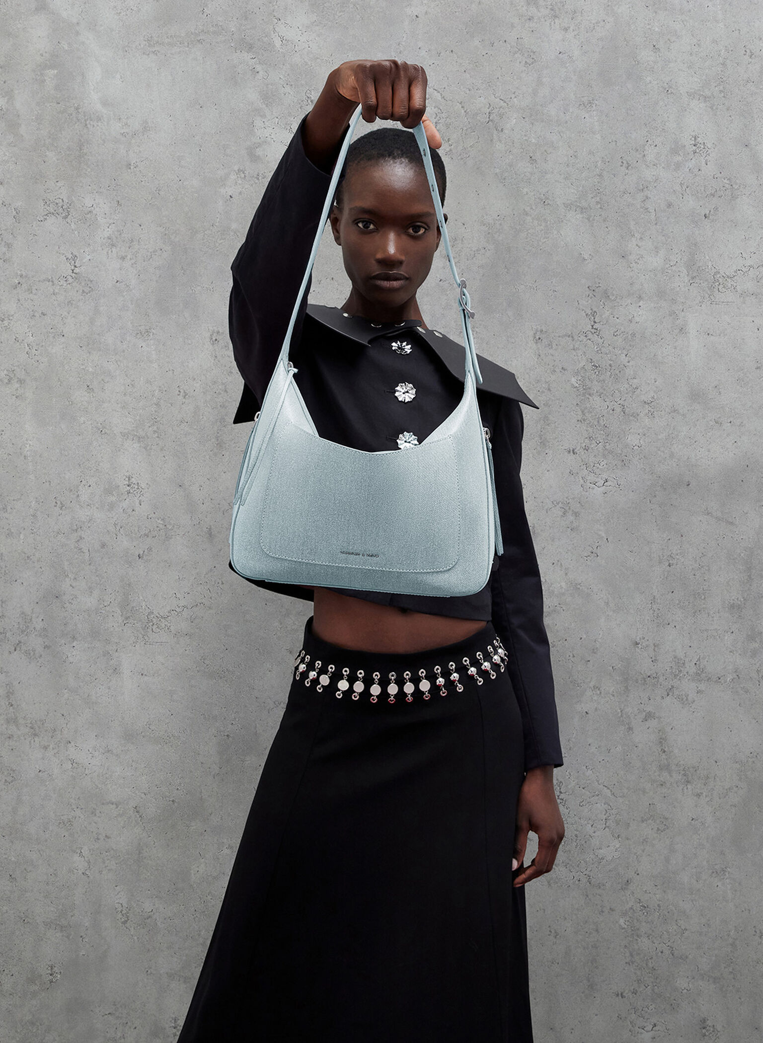 Xylia Denim Hobo Bag, Denim Blue, hi-res