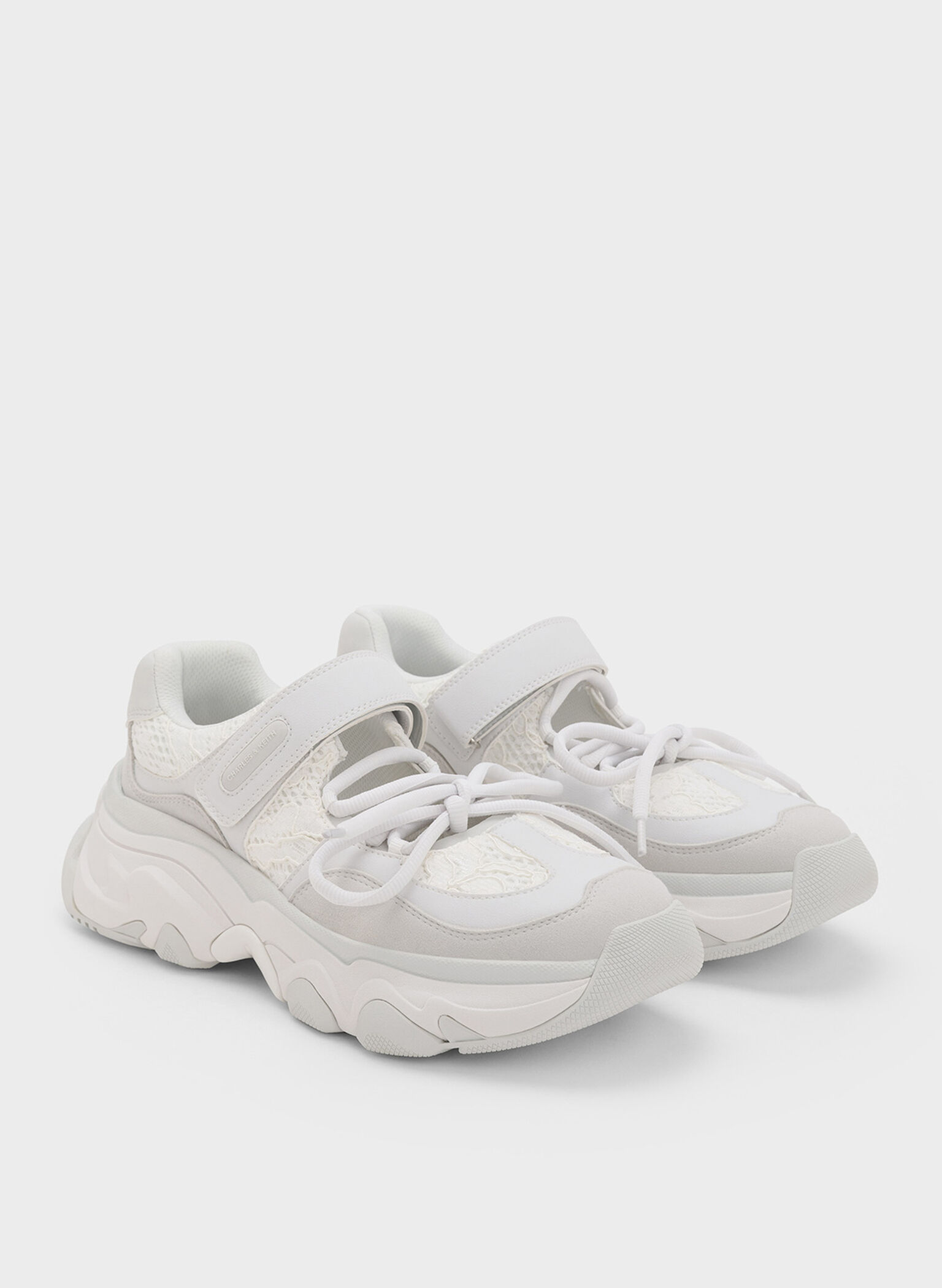 Gaskell Lace Mary Jane Sneakers, White, hi-res