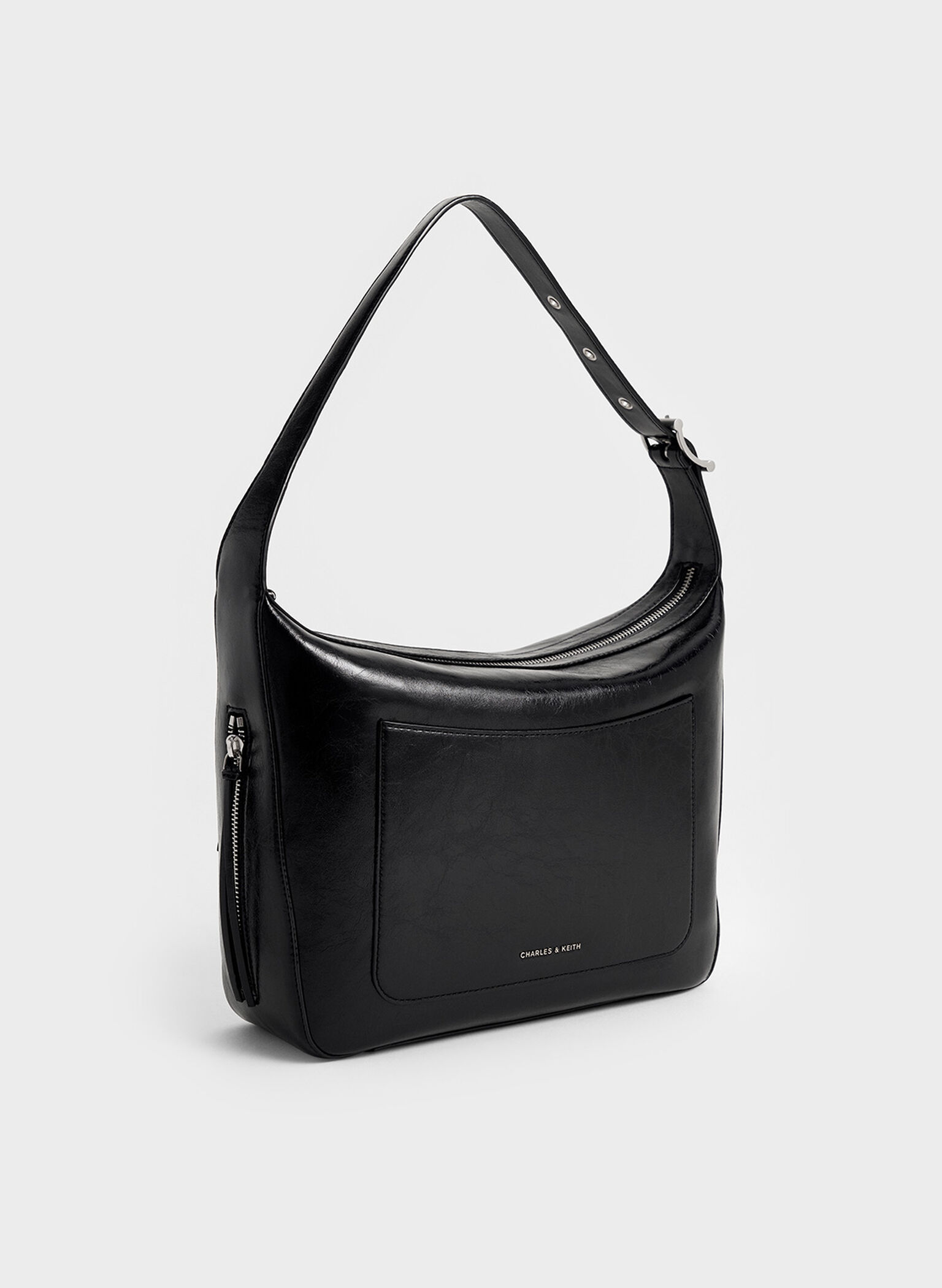 Xylia Hobo Bag, Noir, hi-res