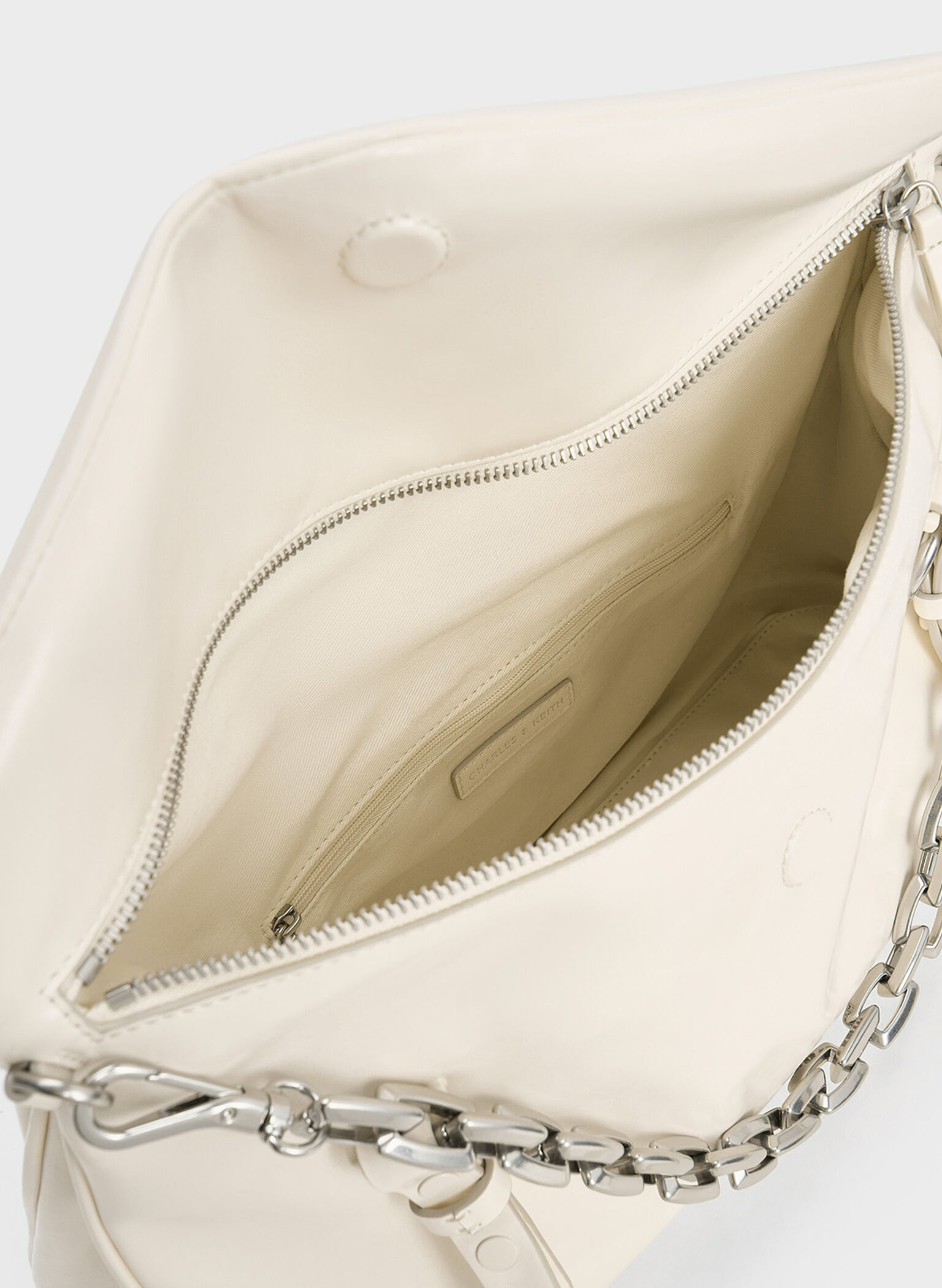 Andromeda Chunky-Chain Trapeze Tote Bag, Cream, hi-res