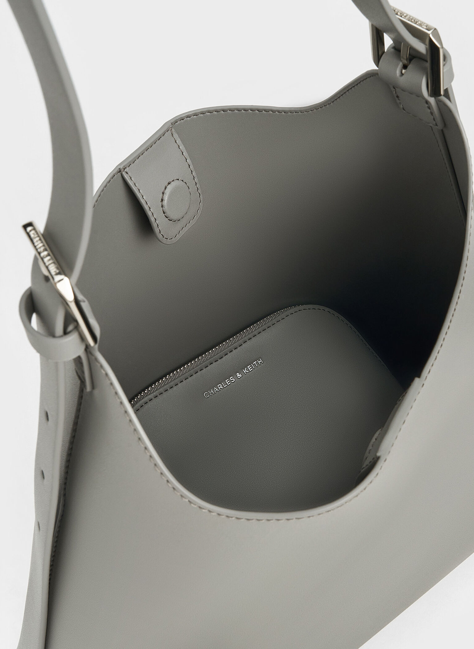 Hertha Trapeze Slouchy Hobo Bag, Grey, hi-res