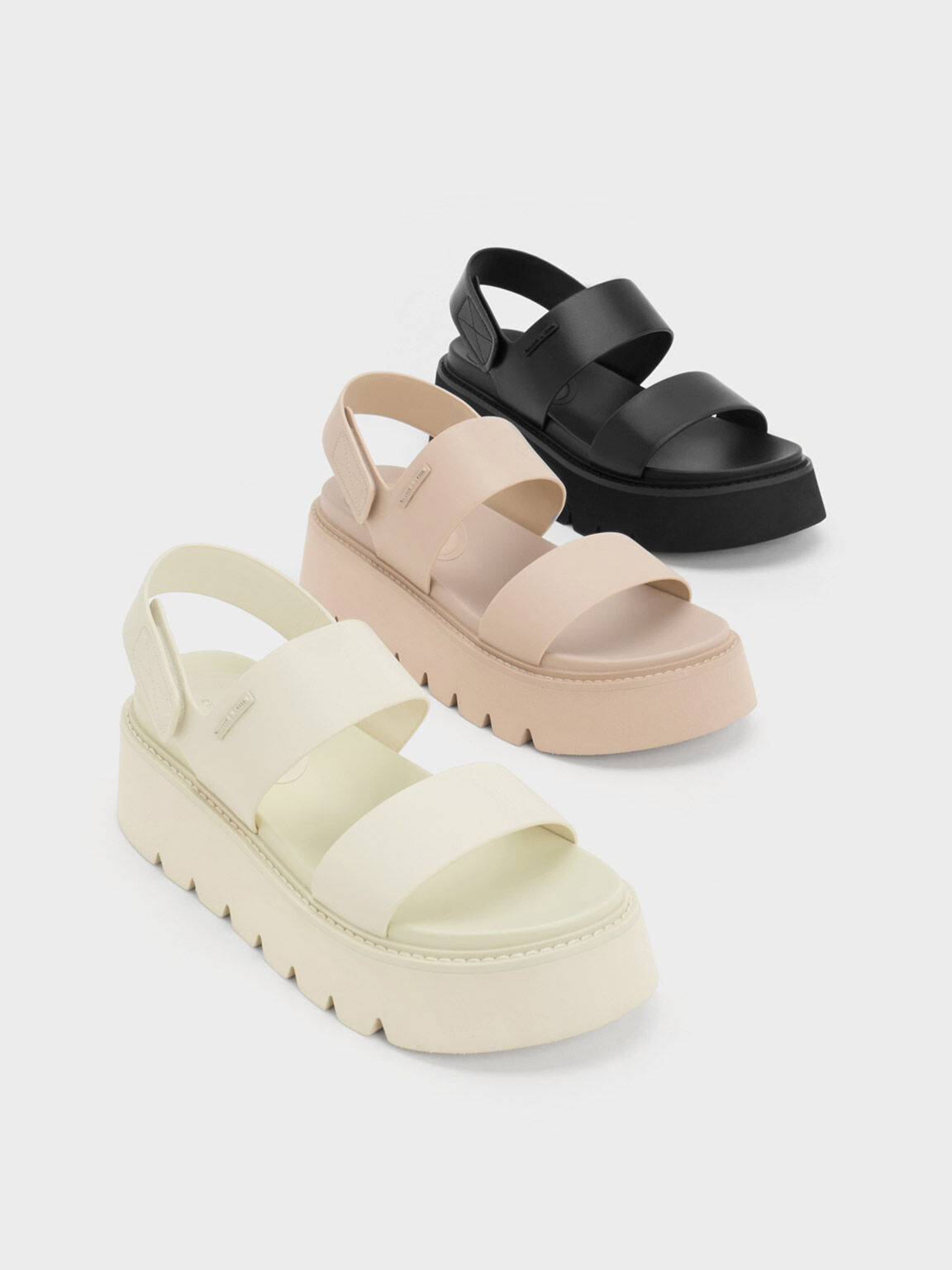 Jadis Chunky Flatform Sandals Beige