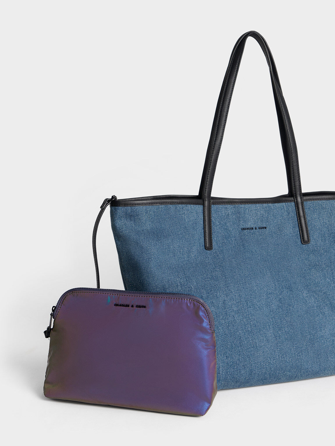 Charles & keith textured hot sale tote bag
