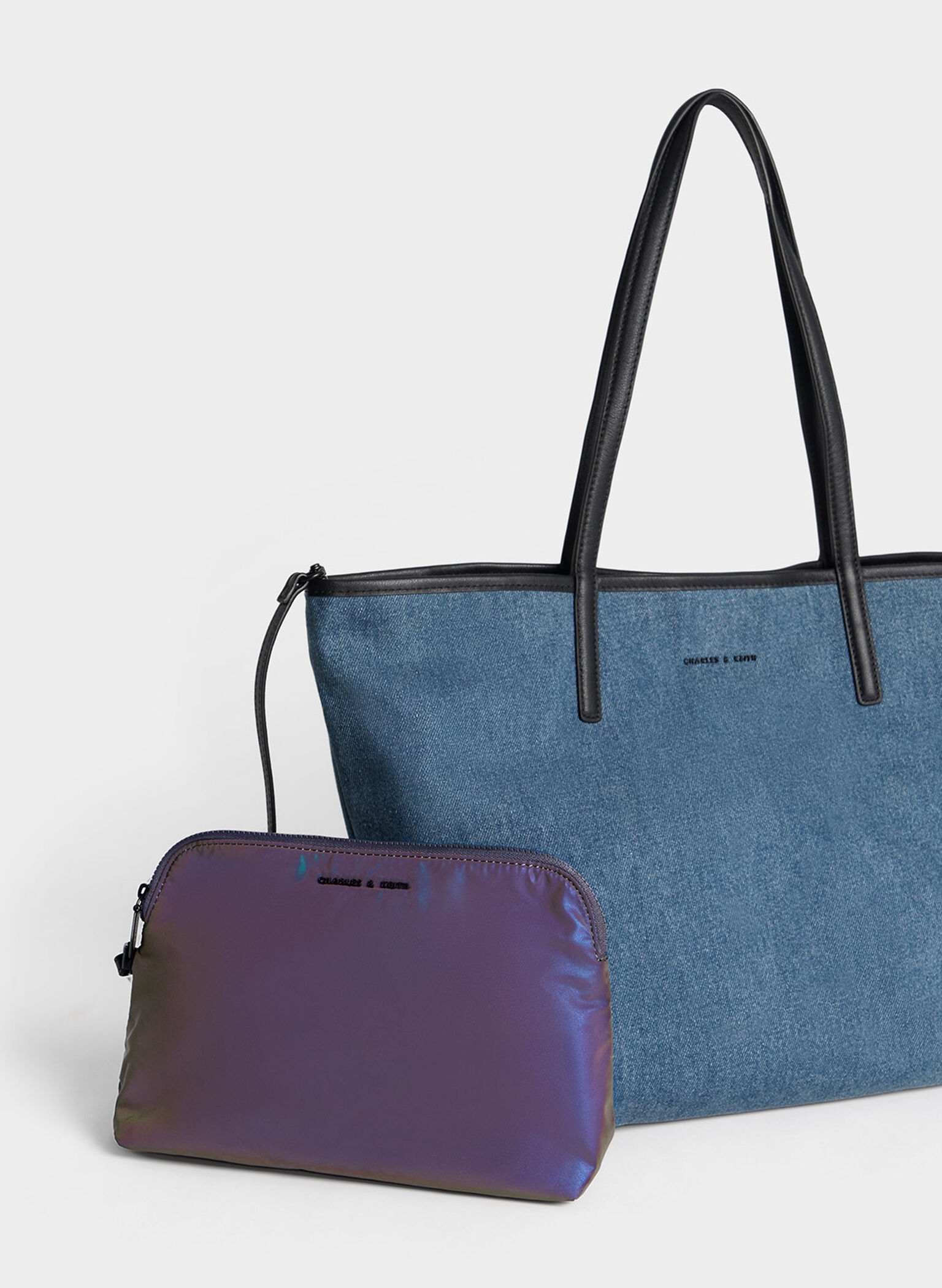 Sianna Denim Tote Bag, Denim Blue, hi-res