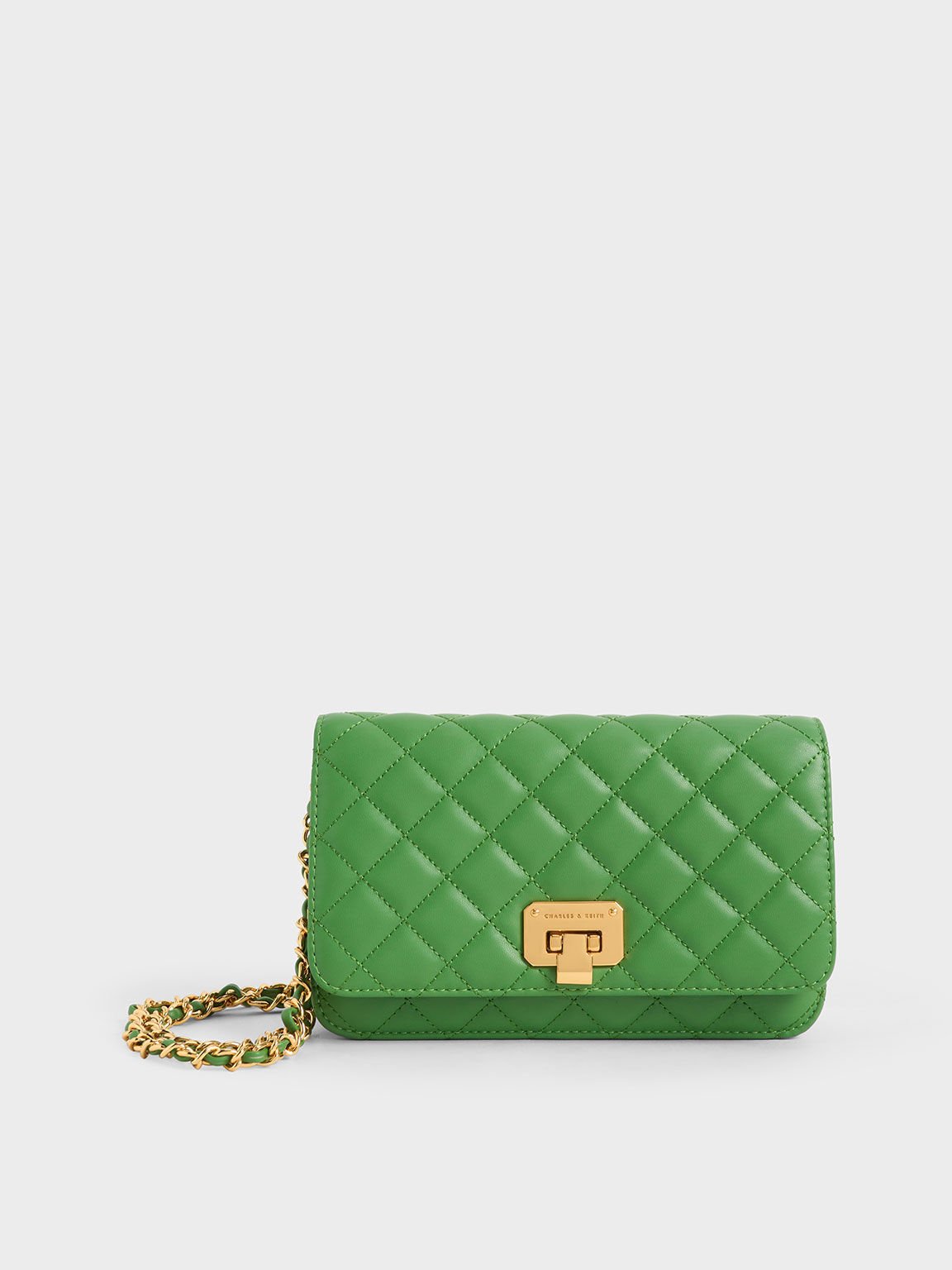 Charles and keith quilted sling bag on sale
