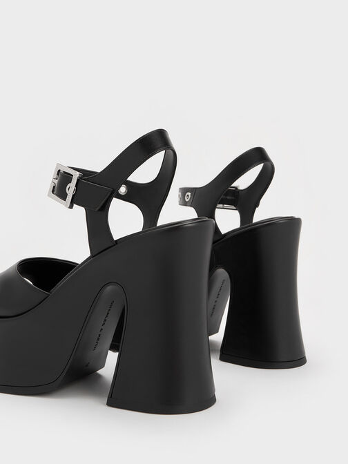 Jocelyn Grommet Ankle-Strap Platform Sandals, Black, hi-res