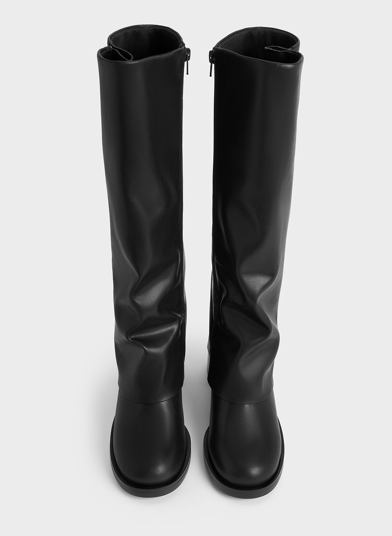 Louise Side-Zip Knee-High Boots, Black, hi-res