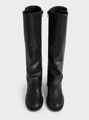 Louise Side-Zip Knee-High Boots, Black, hi-res