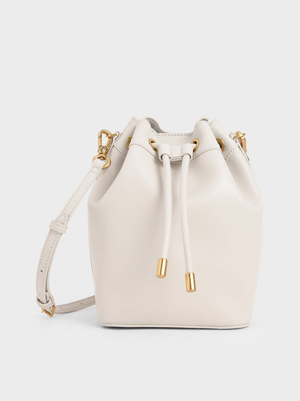 Drawstring Bucket Bag Ivory