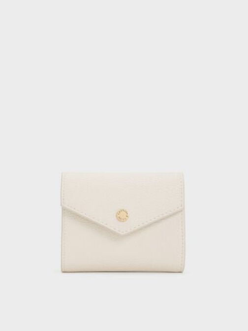 Marlowe Short Envelope Wallet, Cream, hi-res