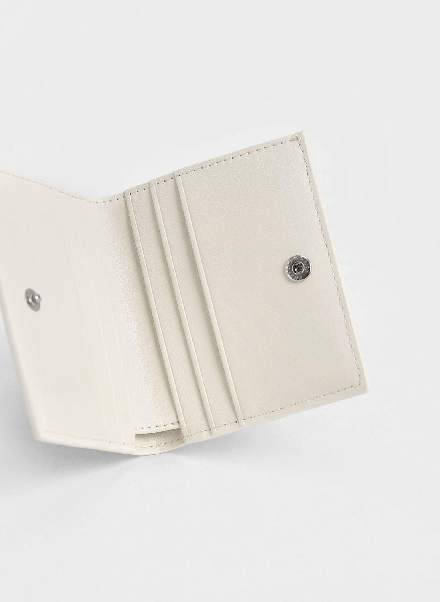 Front Flap Small Wallet, Cream, hi-res
