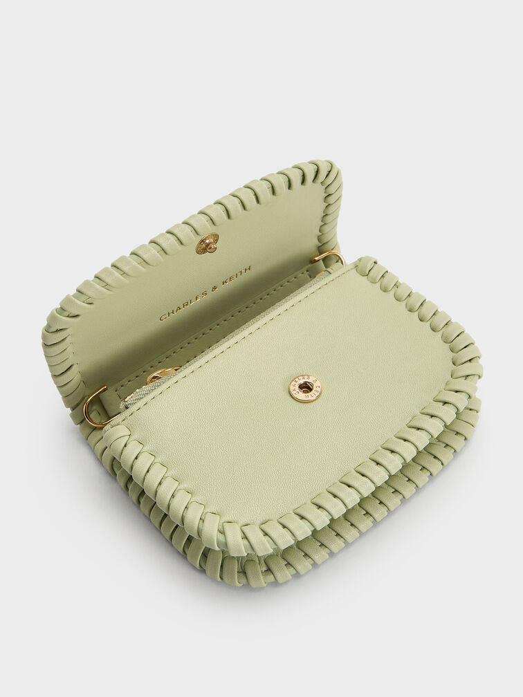 Blume Braided Chain-Handle Wallet, Matcha Green, hi-res