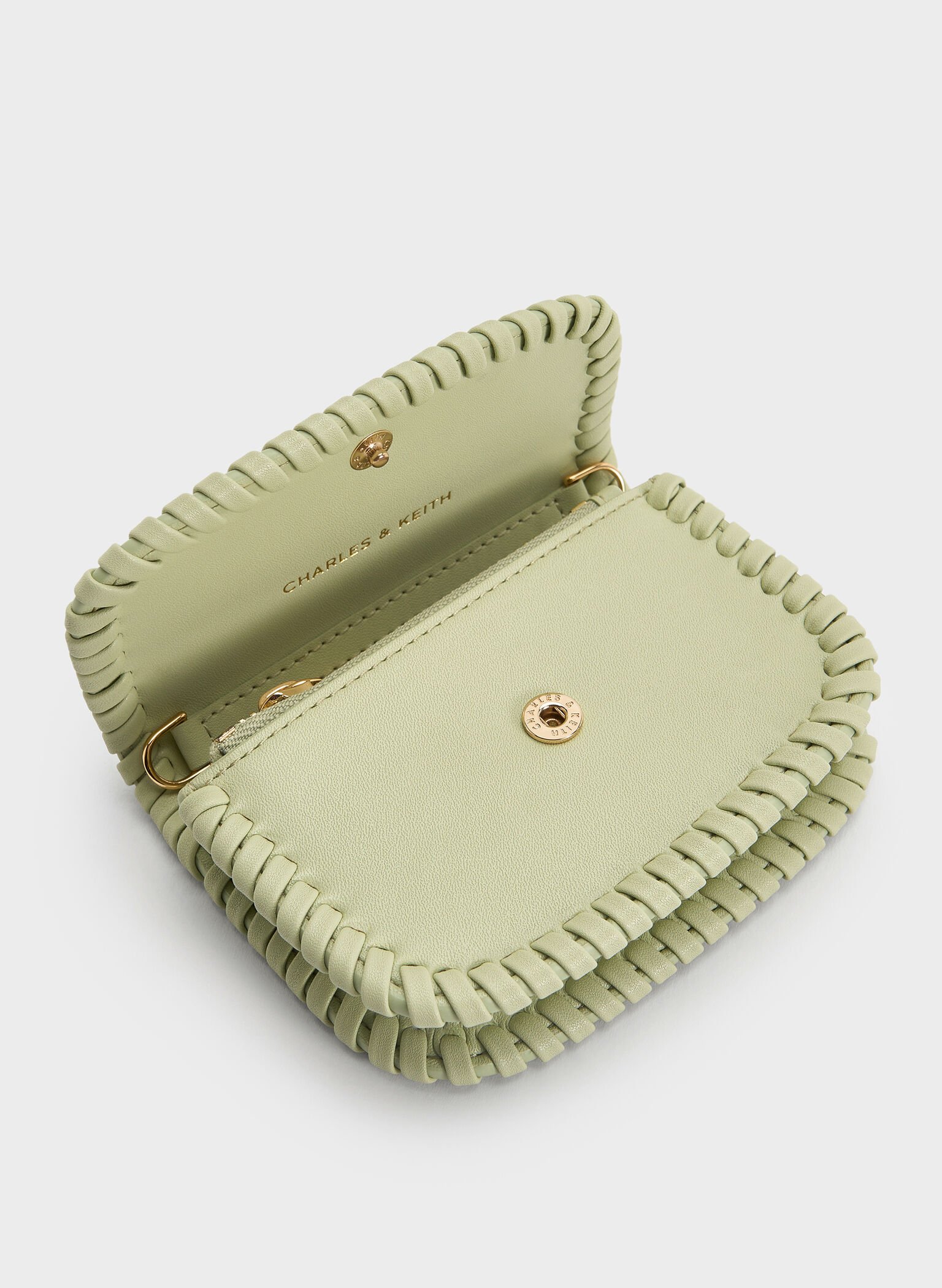 Blume Braided Chain-Handle Wallet, Matcha Green, hi-res
