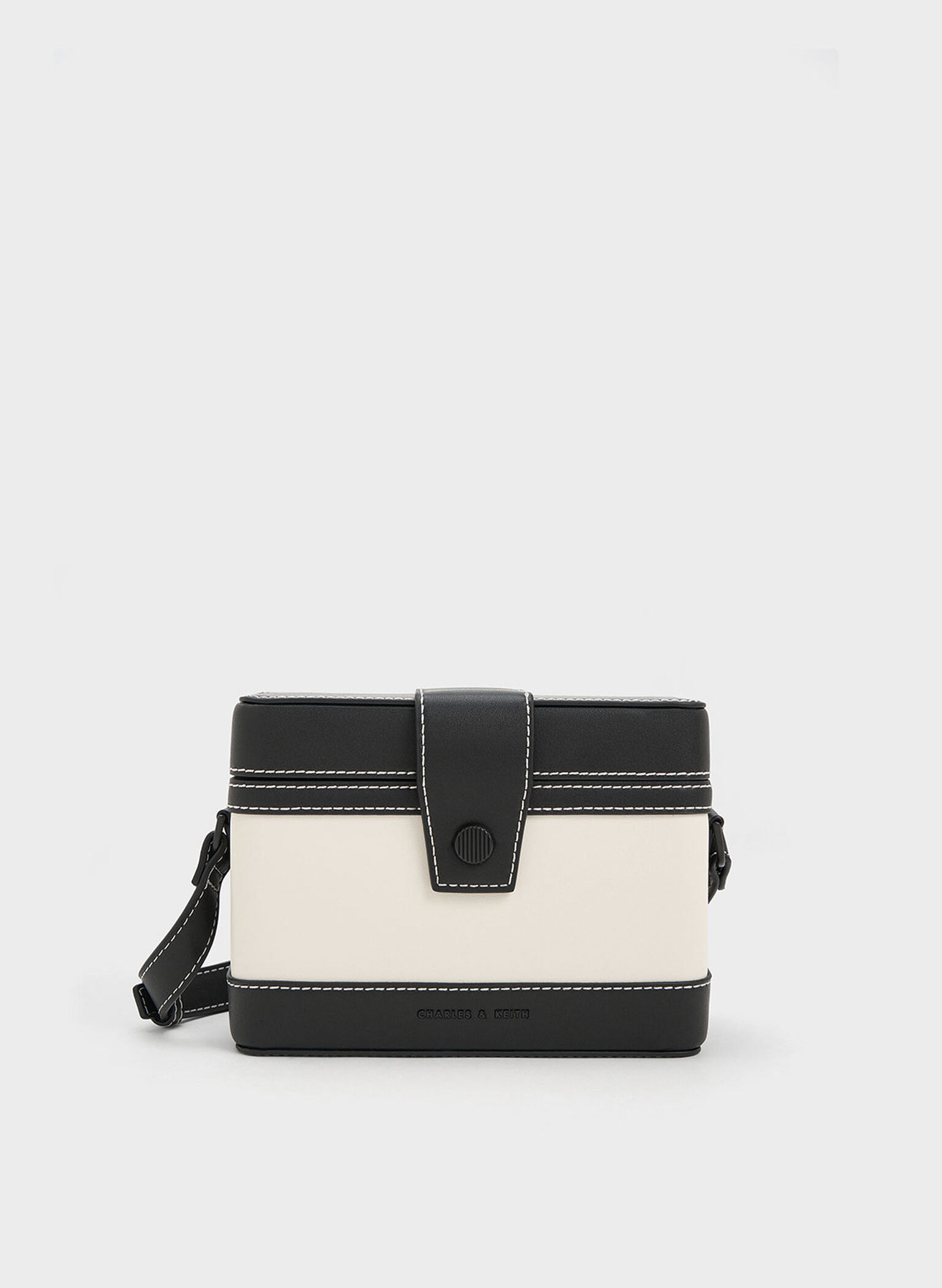 Bronte Contrast-Trim Boxy Crossbody Bag, Multi, hi-res