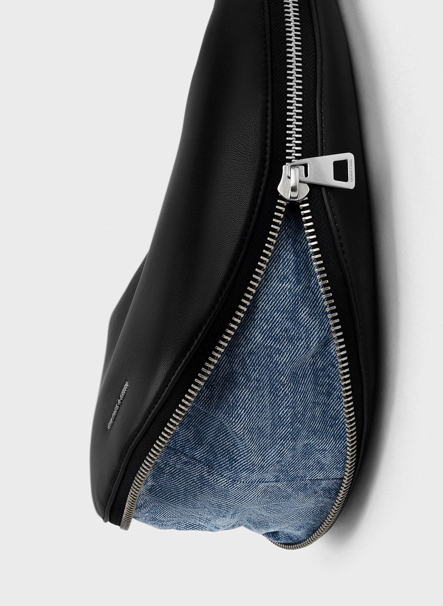 Saskia Crescent Hobo Bag, Noir, hi-res