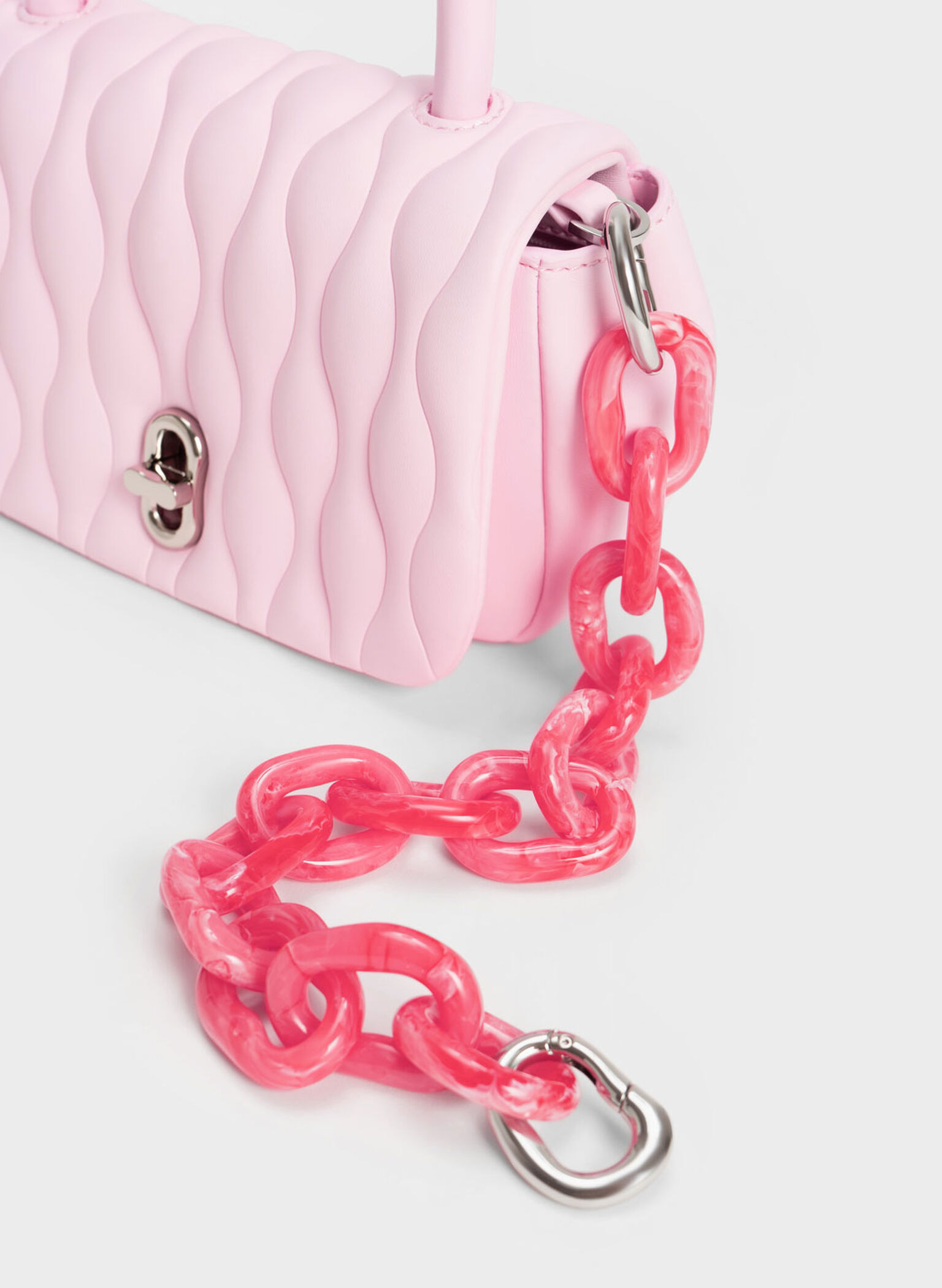 Iva Boxy Top Handle Bag, Pink, hi-res