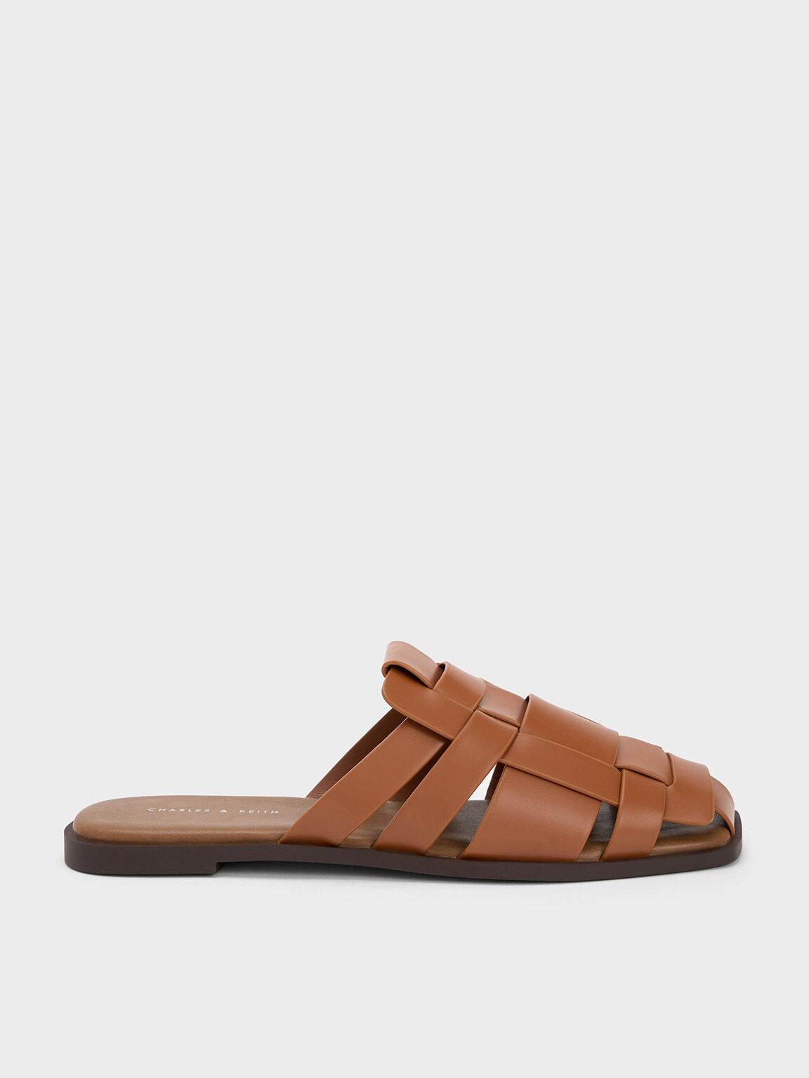 Cognac flat mules outlet