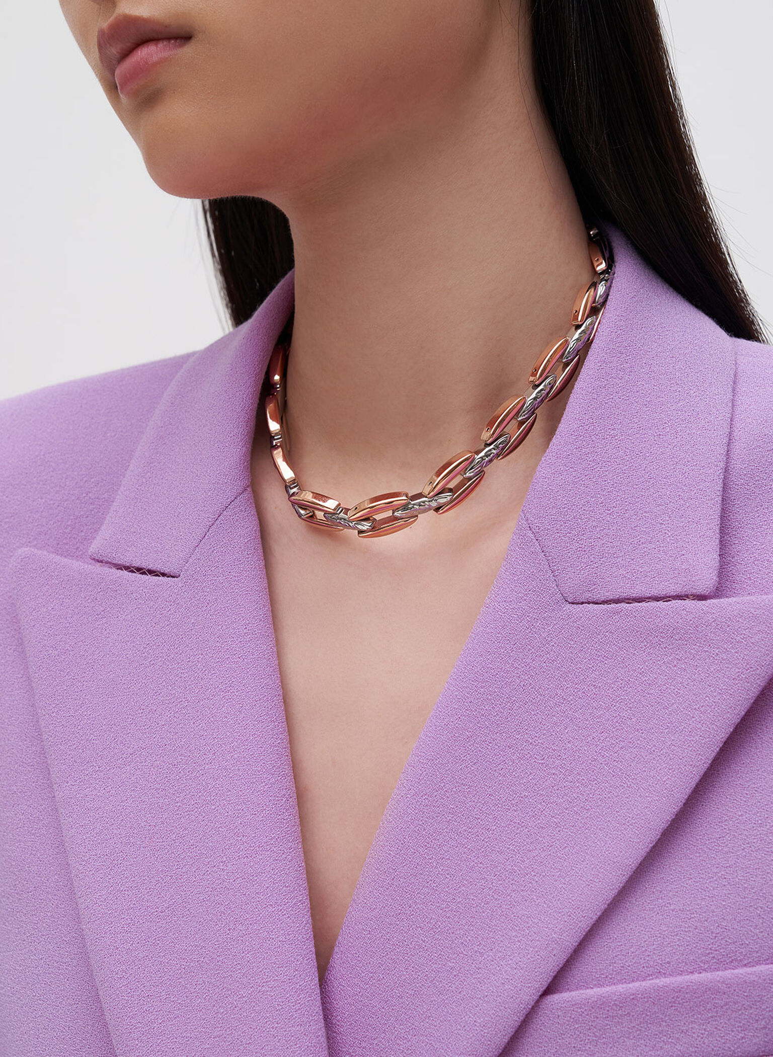 Chain-Link Choker Necklace, Multi, hi-res