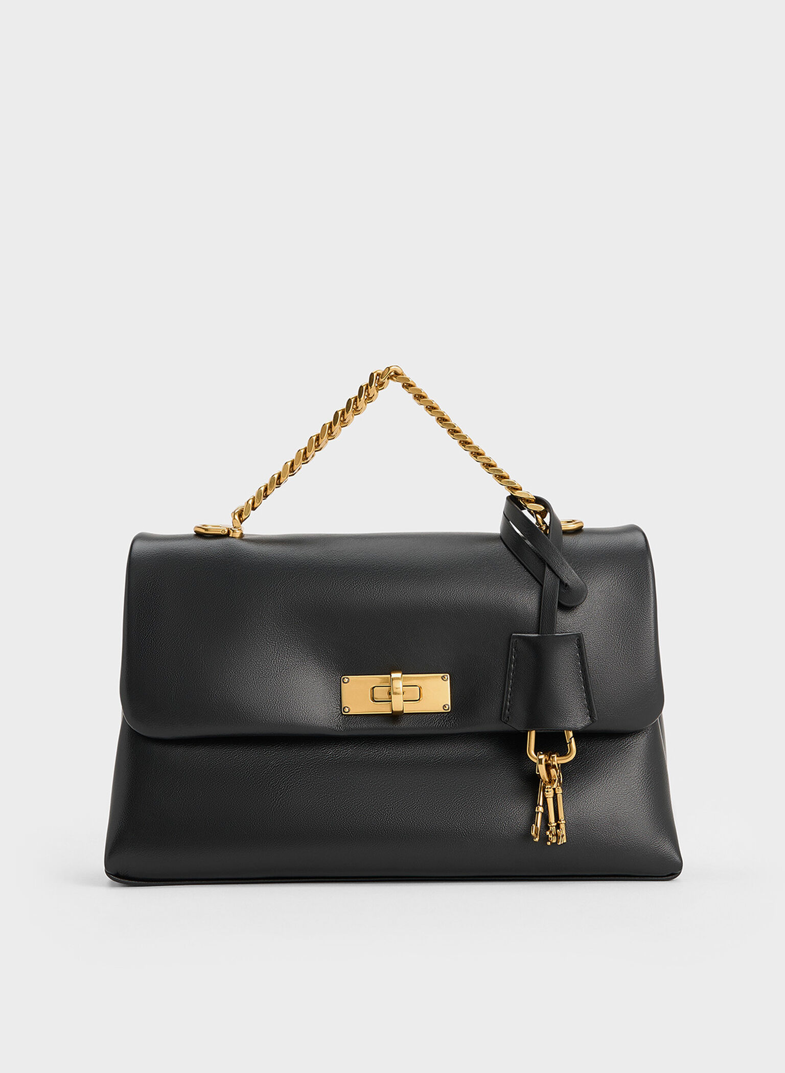 Kerry Chain-Handle Crossbody Bag, Black, hi-res