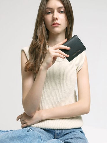 Daisy Bi-Fold Small Wallet, Black, hi-res