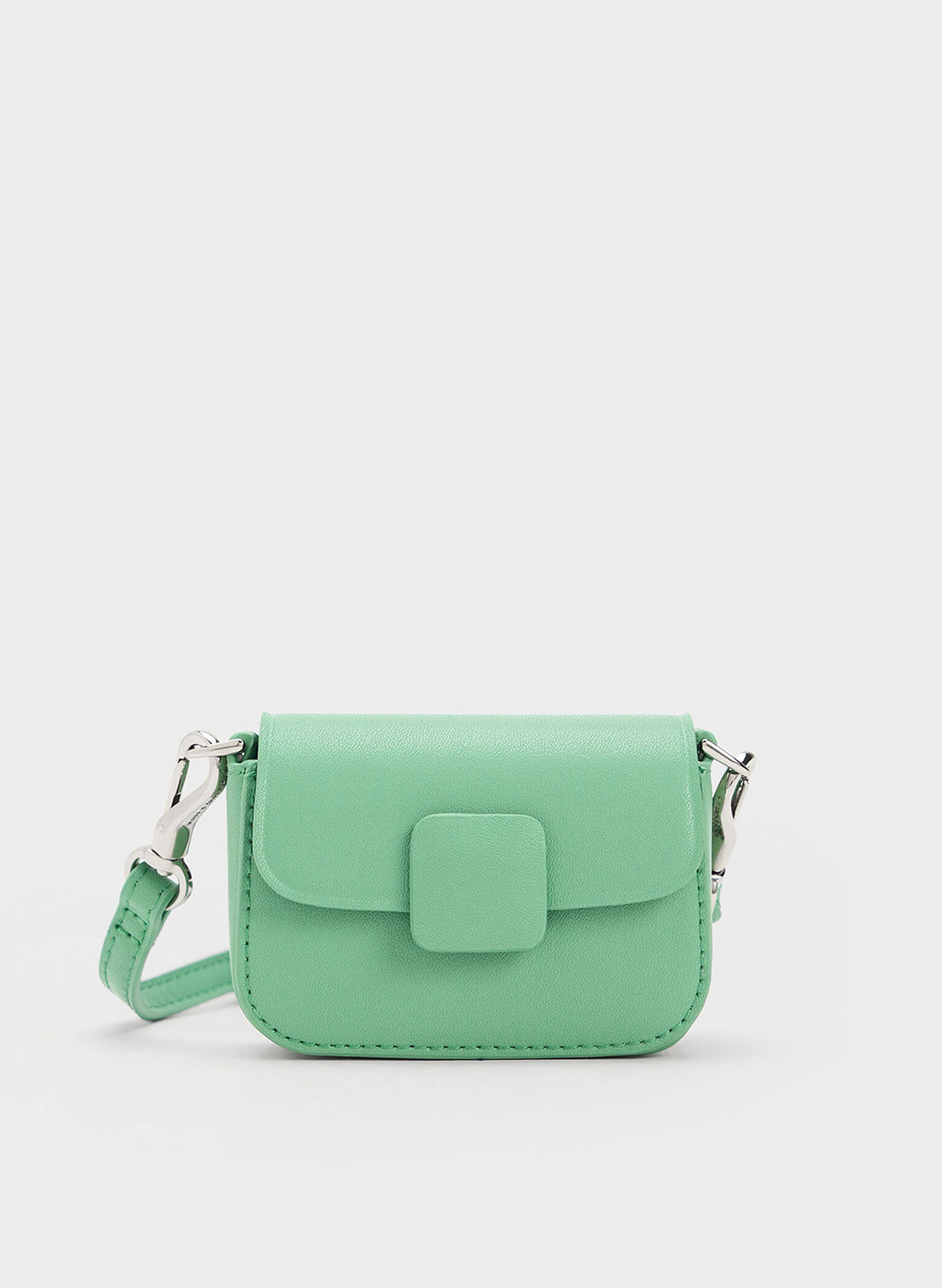 Micro Koa Square Push-Lock Bag, Green, hi-res