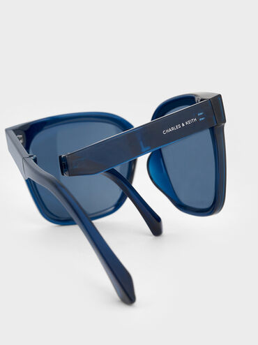 Brea Foldable Sunglasses, Blue, hi-res