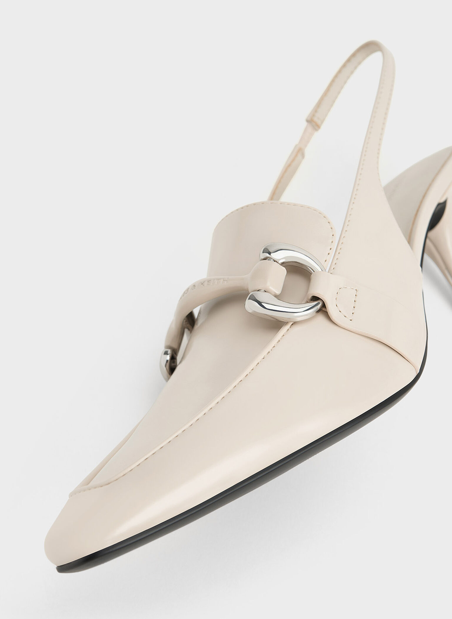 Catelaya Metallic Accent Slingback Pumps, Chalk, hi-res