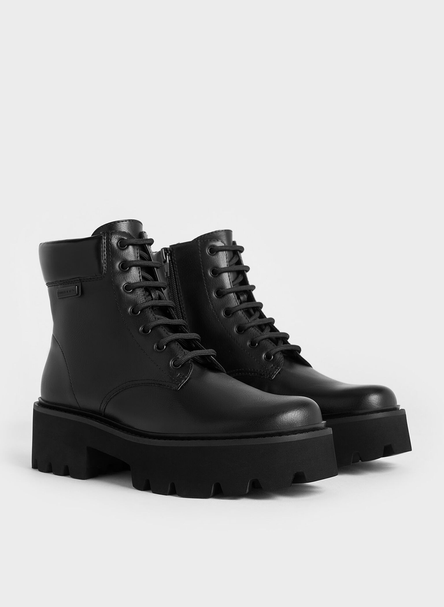 Ripley Ridged Sole Ankle Boots, Black2, hi-res