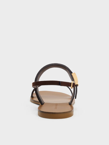 Yvette Double-Strap Sandals, Dark Brown, hi-res