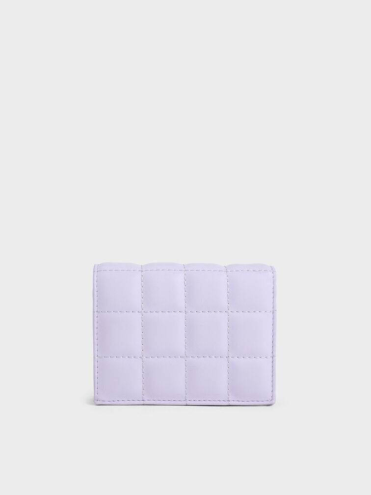 Cassia Quilted Chain-Handle Mini Wallet, Lilac, hi-res