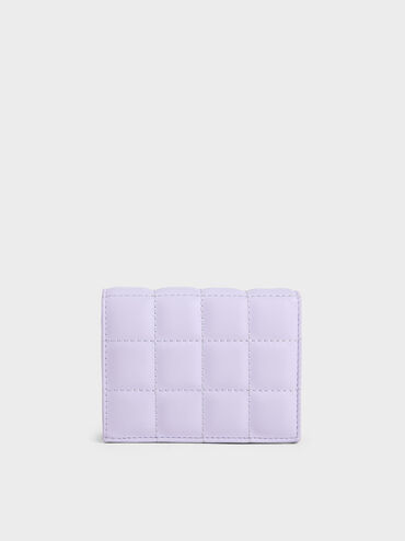 Cassia Quilted Chain-Handle Mini Wallet, Lilac, hi-res