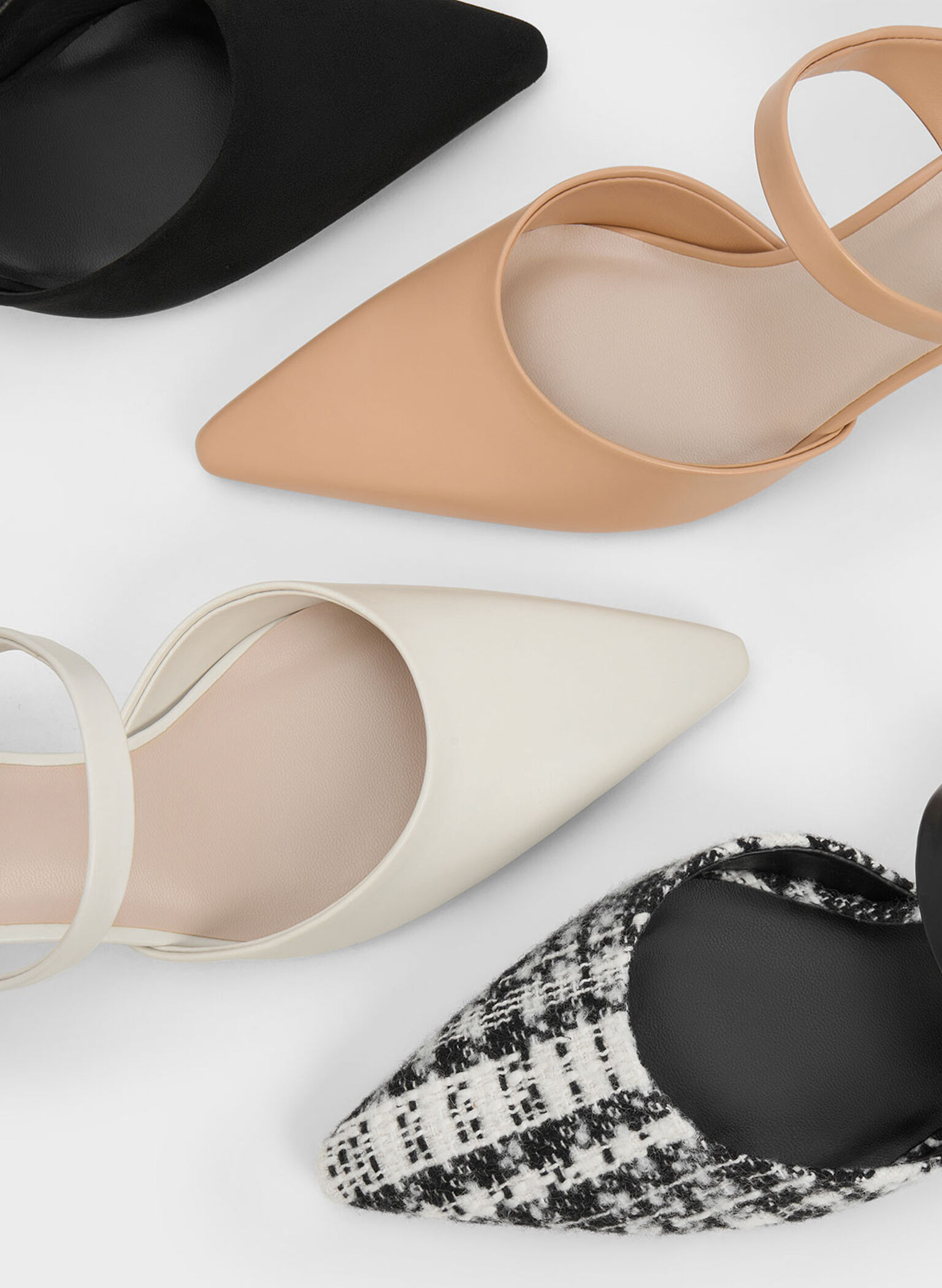 Slant Heel Mules, Nude, hi-res