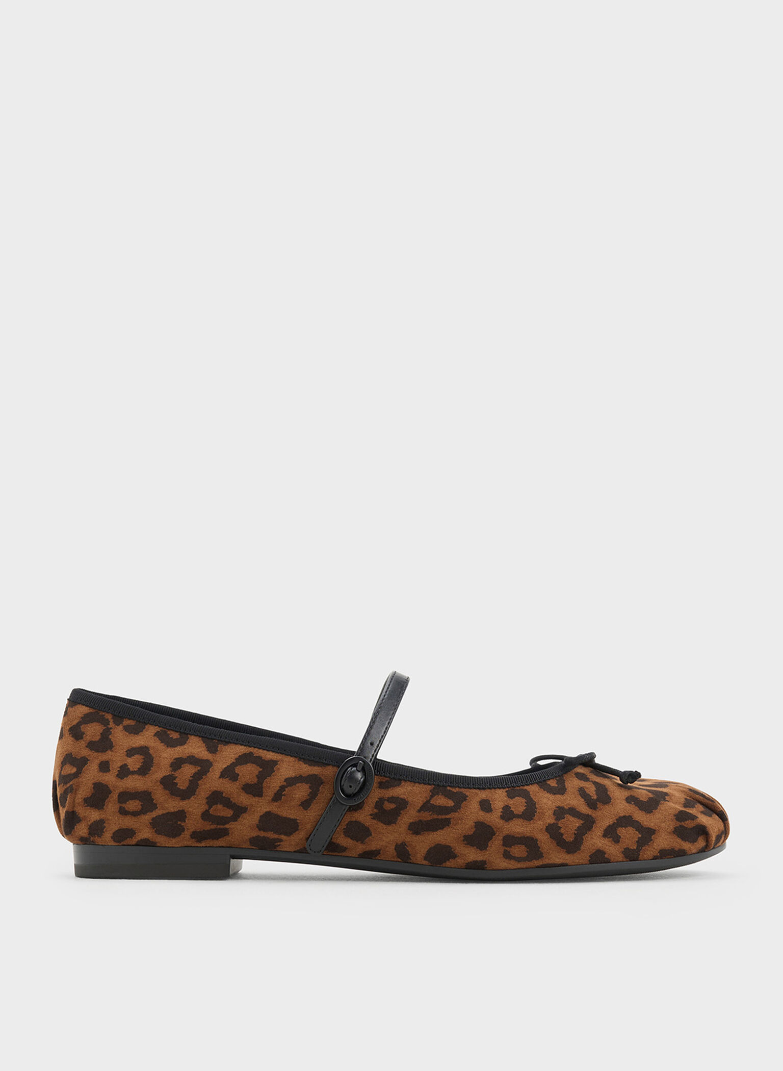 Emiko Leopard-Print Bow Mary Jane Flats, Animal Print Brown, hi-res
