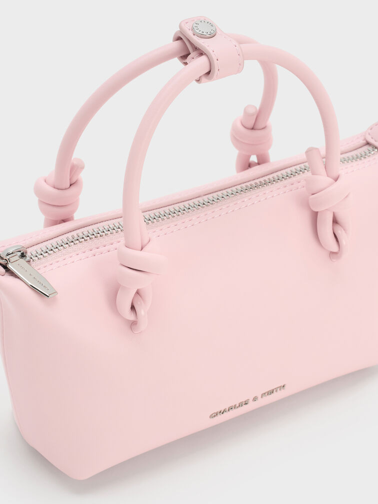 Sammie Knotted-Handle Tote Bag, Cotton Candy Pink, hi-res