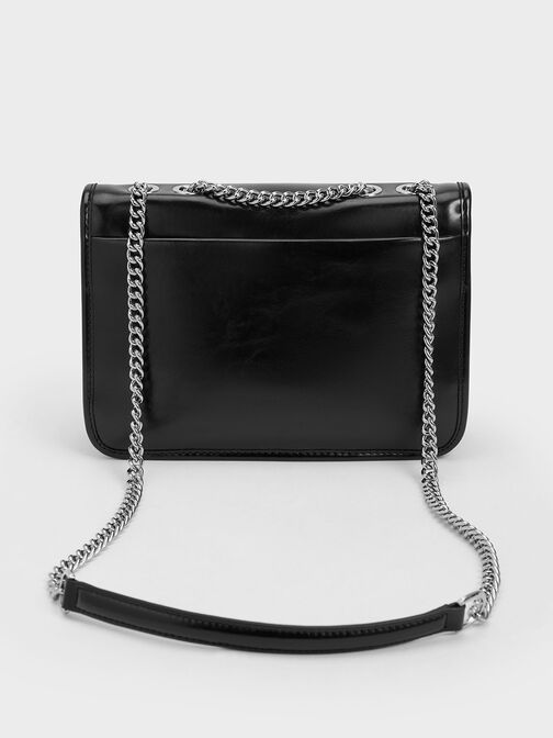 Neva Chain-Strap Shoulder Bag, Noir, hi-res