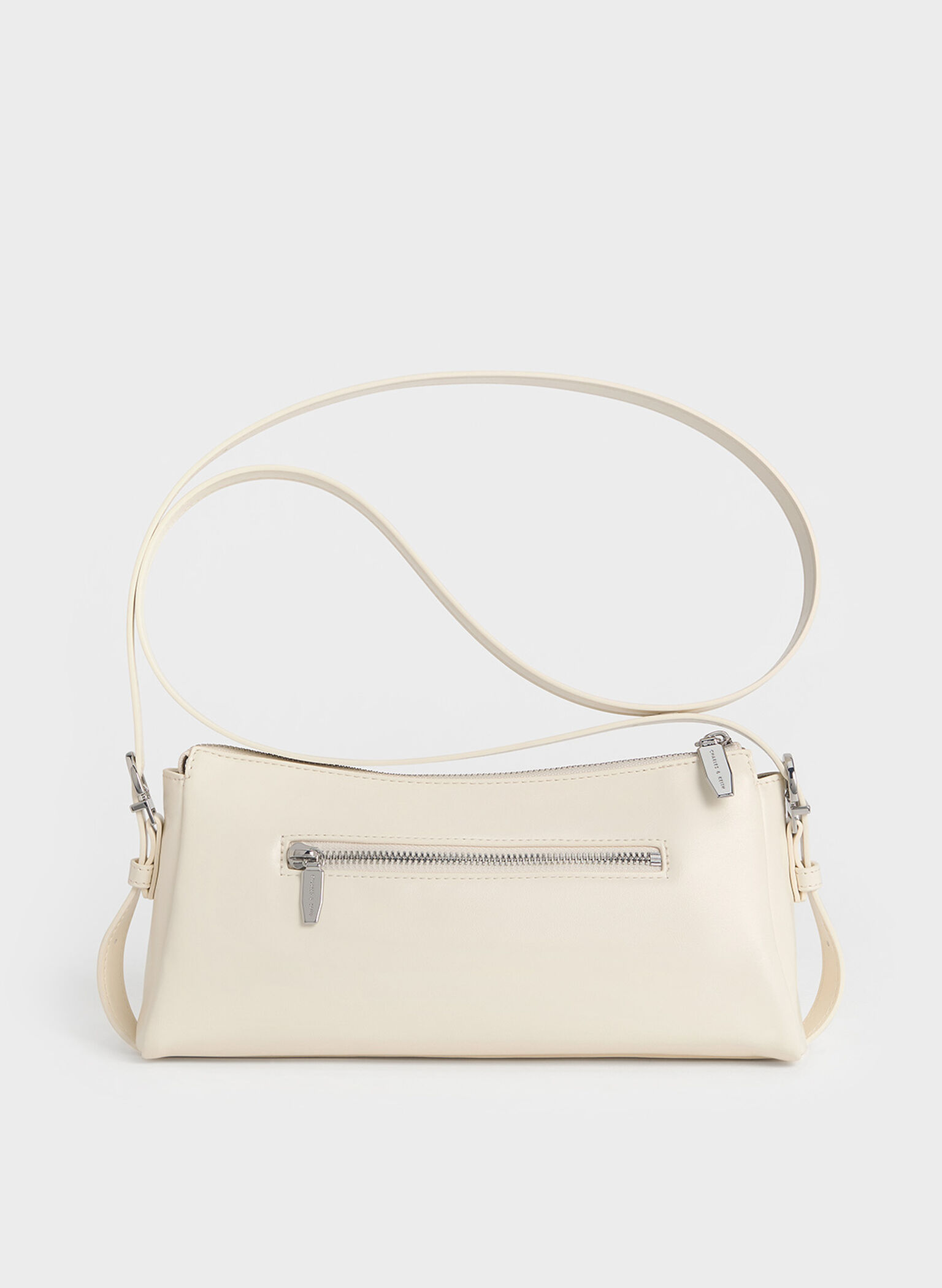 Rachel Elongated Front-Pocket Chain-Handle Bag, Cream, hi-res