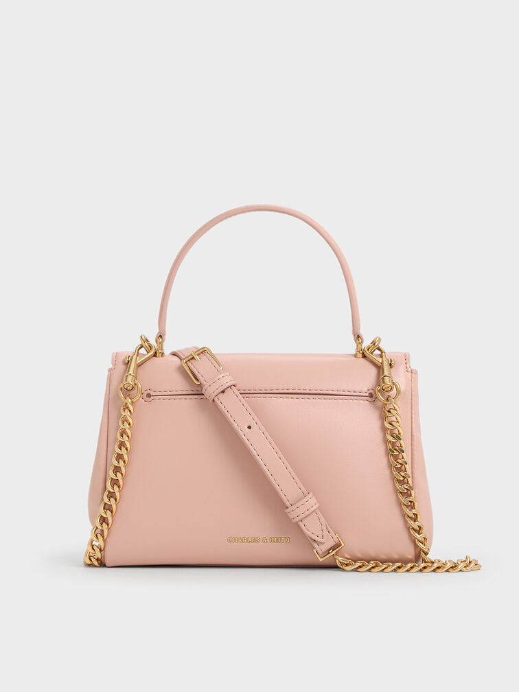 Lennie Chain-Strap Top Handle Bag, Light Pink, hi-res