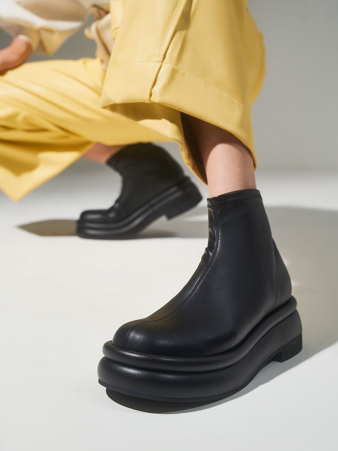 Slip on black boots online