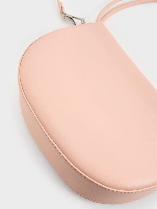 Elora Curved Top Handle Bag, Pink, hi-res