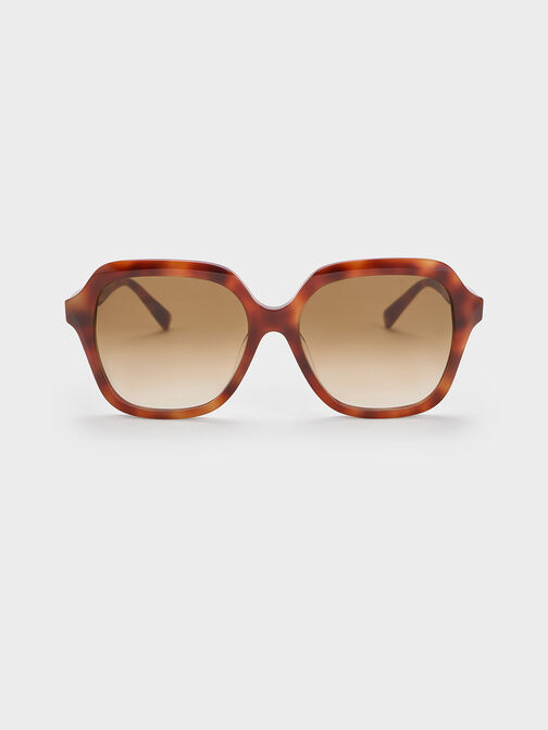 Tortoiseshell Recycled Acetate Wide-Square Sunglasses, T. Shell, hi-res