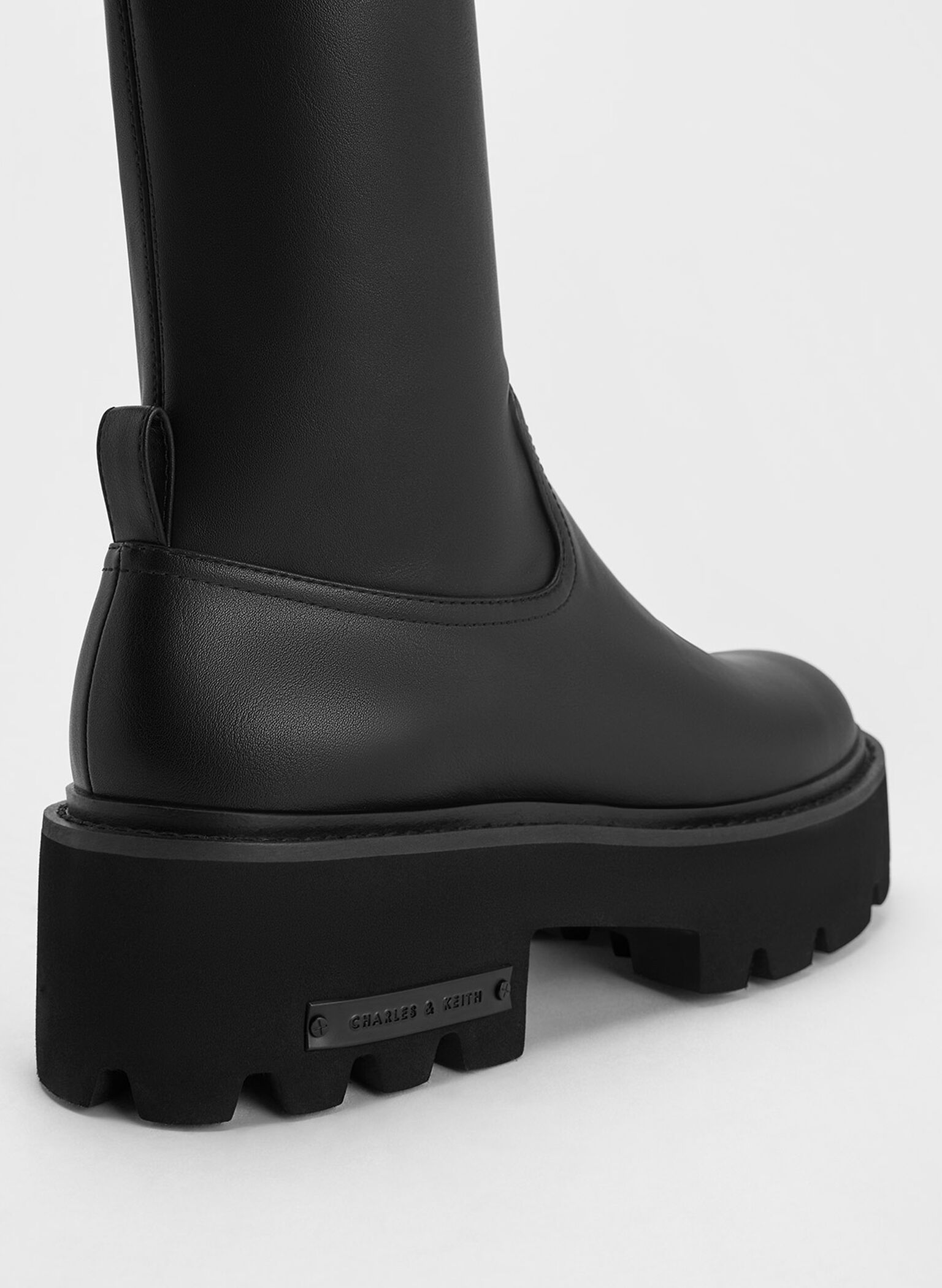 Imogen Chunky Platform Knee-High Boots, Black, hi-res