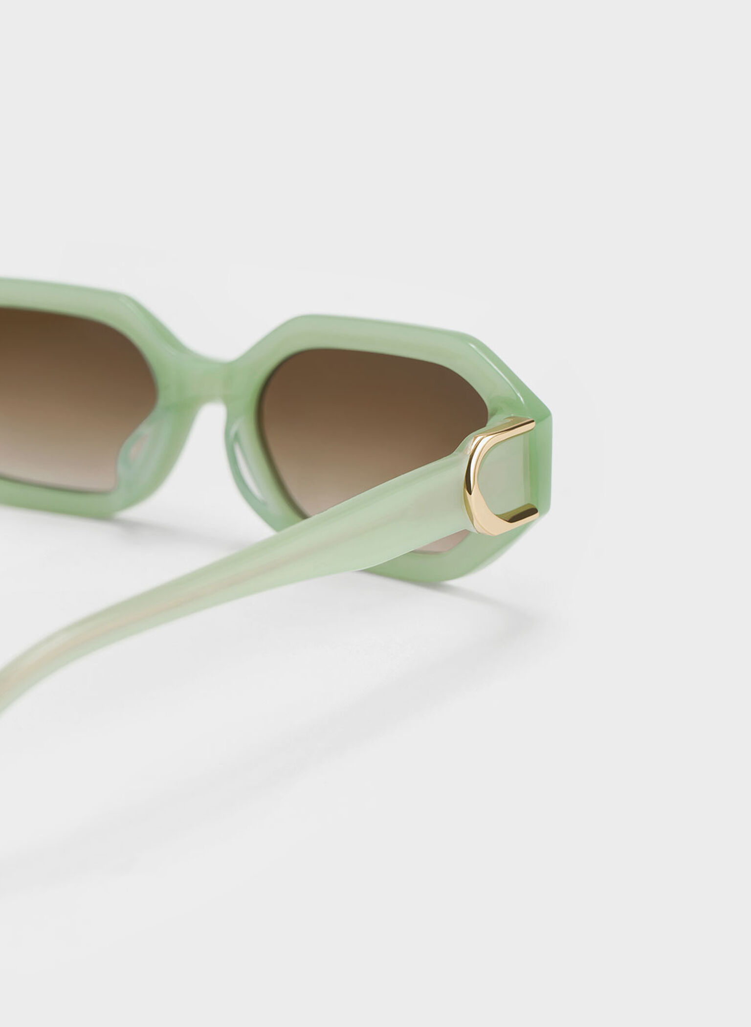 Gabine Recycled Acetate Oval Sunglasses, Mint Green, hi-res