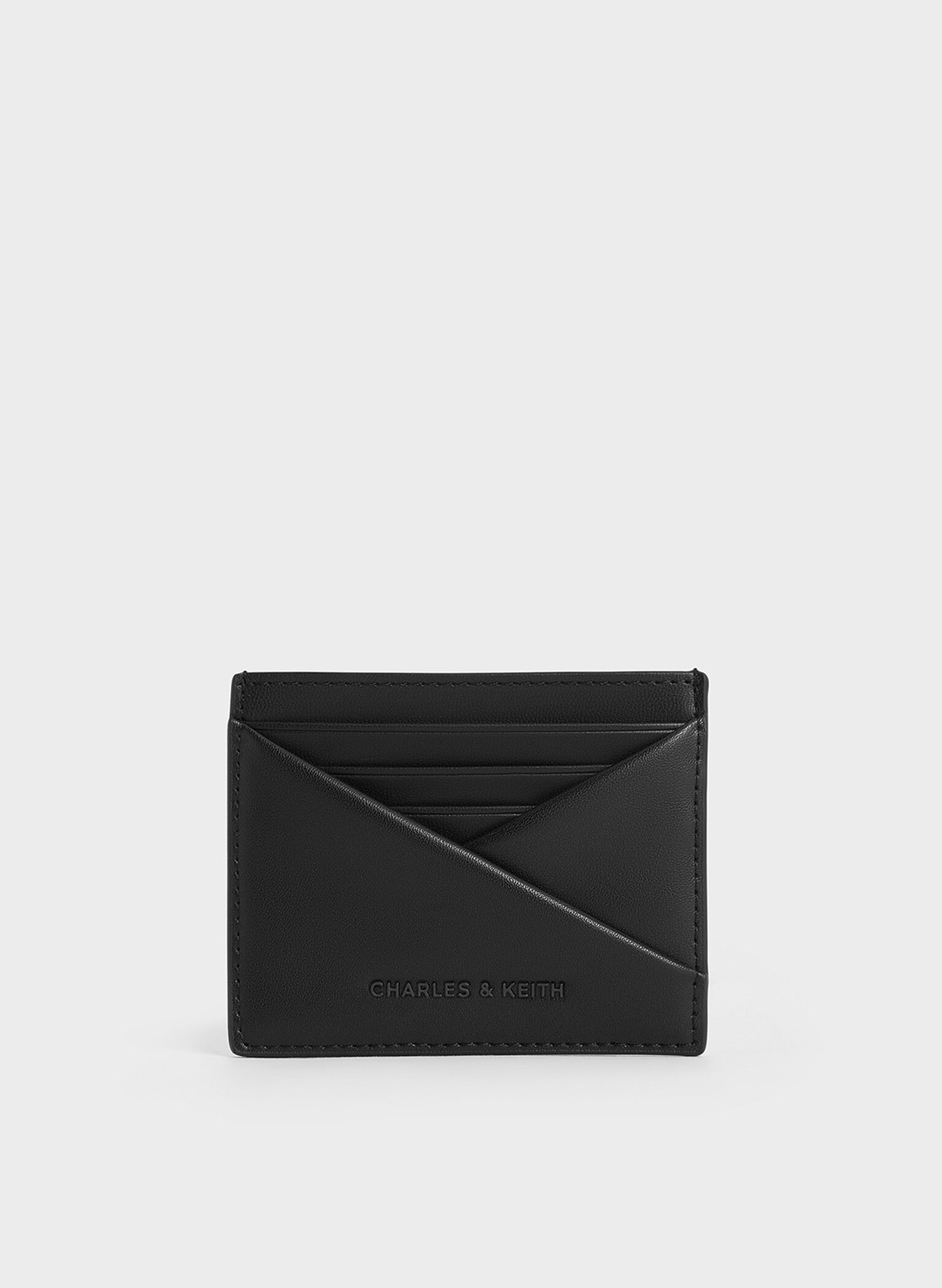 Midori Geometric Card Holder, Jet Black, hi-res