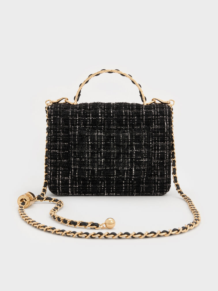 Cressida Tweed Quilted Top Handle Bag, , hi-res