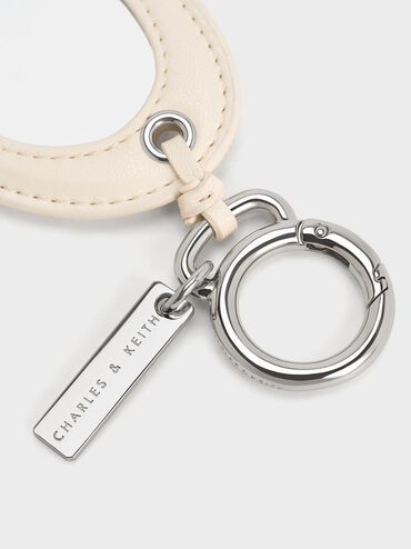 Heart Quilted Mirror Charm, Cream, hi-res
