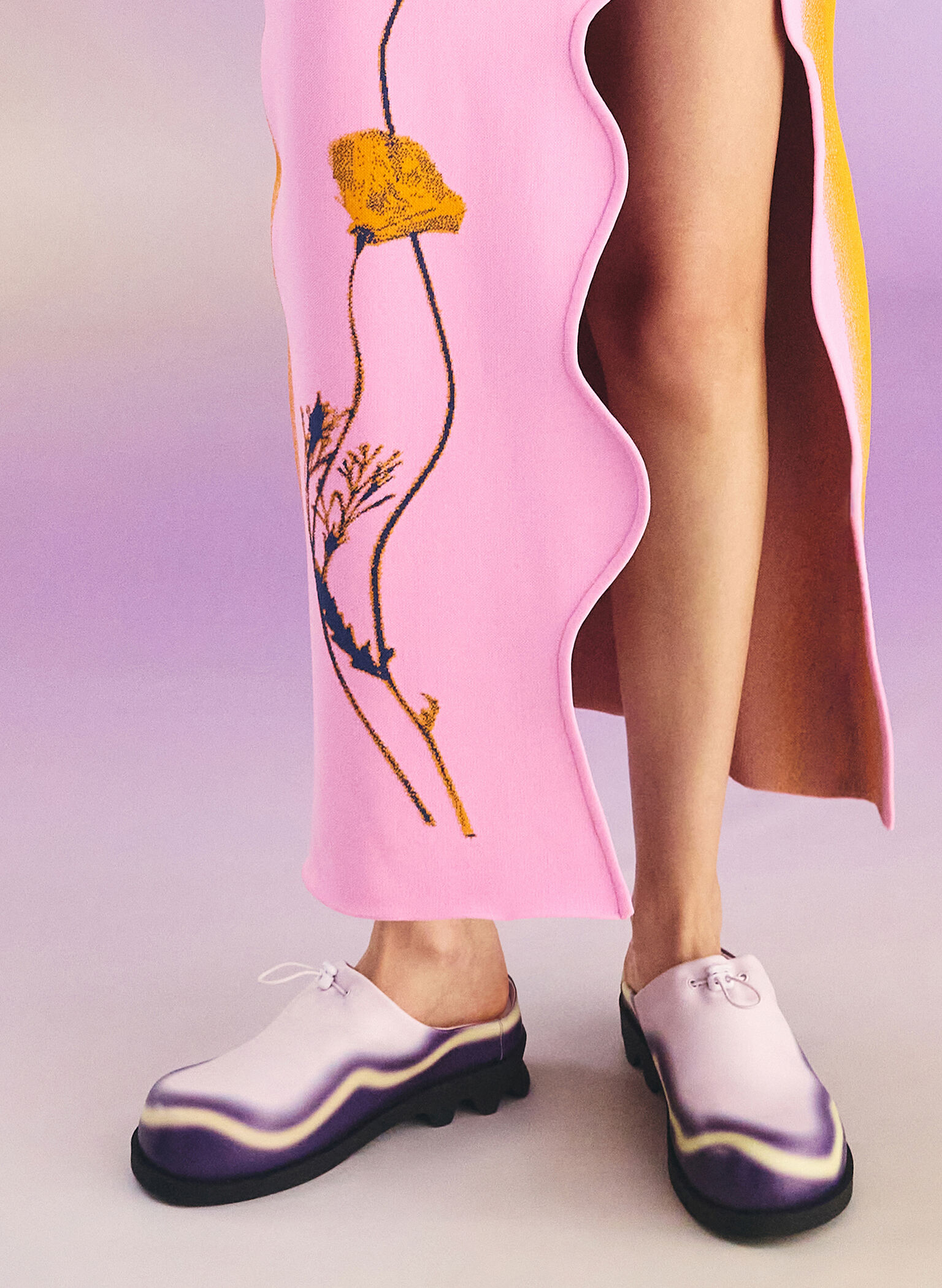 Gradient Wave Slip-On Mules, Lilac, hi-res