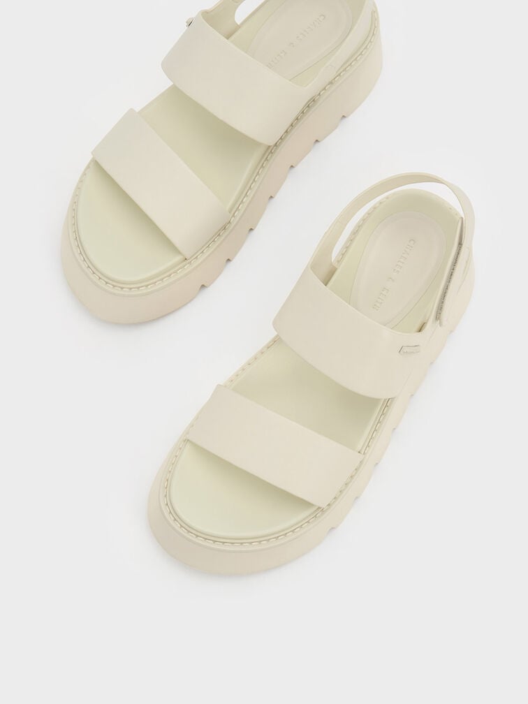 Jadis Chunky Flatform Sandals, Chalk, hi-res