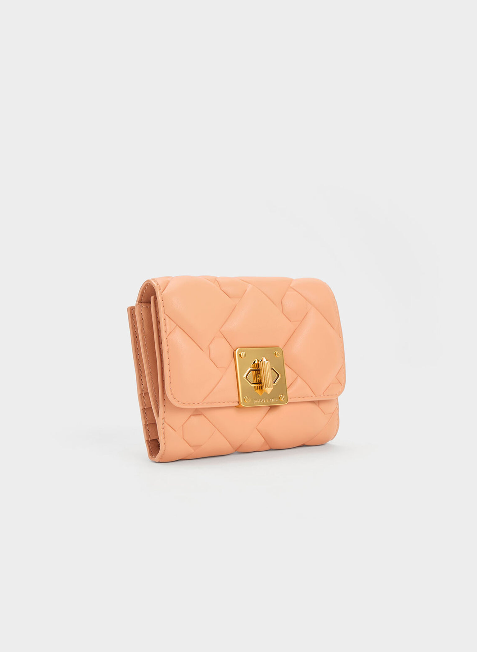 Tillie Quilted Wallet, Orange, hi-res
